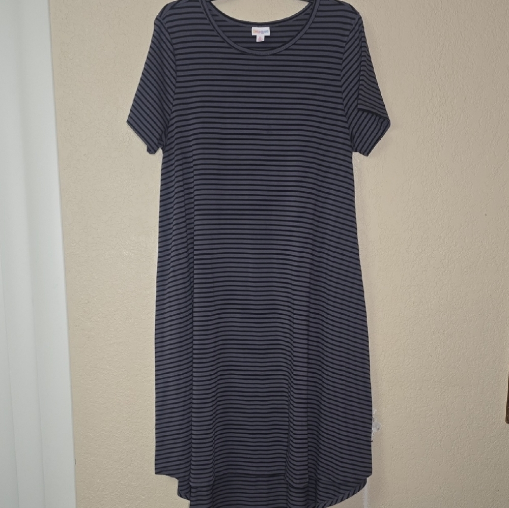 NWOT Striped Black and Gray Women's Dress